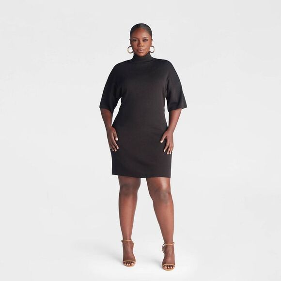 KBB by Kahlana Dresses & Skirts - KBB by KAHLANA Women's Short Sleeve 'The Laceback Mini Dress' - Black 1X